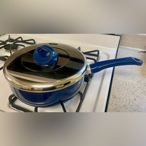 Tefal Ultrabase beautiful Blue Nonstick Pan with Lid, 10 inches